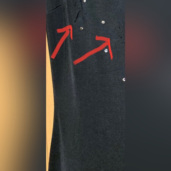 Cache elegant evening dress with rhinestone detail - Black, medium - Picture 5 of 6